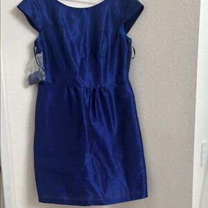 ALFRED SUNG Blue Sheath Cocktail Dress